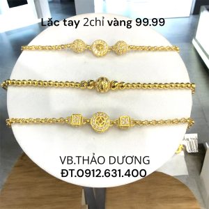 Lắc tay 2chỉ vàng 99.99