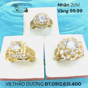 Nhẫn 2chỉ vàng 99.99