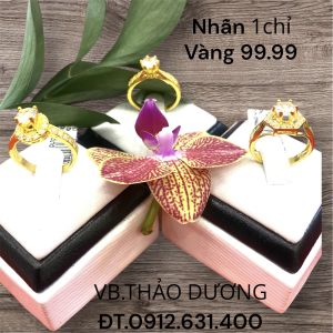 Nhẫn 1chỉ vàng 99.99