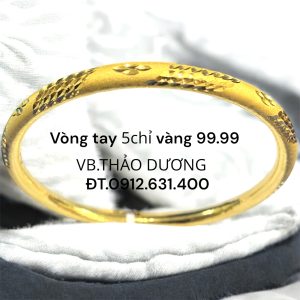 Vòng tay 2chỉ vàng 99.99